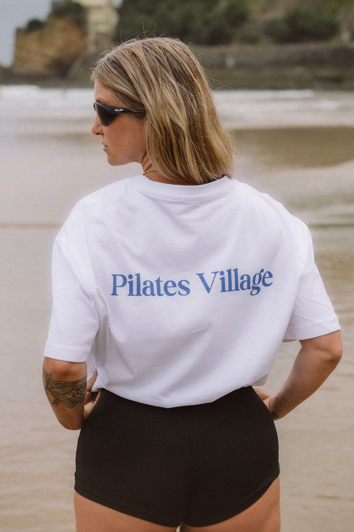 The PV T-shirt White with blue logo