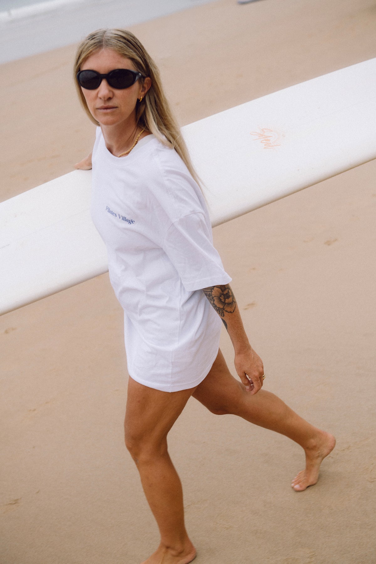 The PV T-shirt White with blue logo
