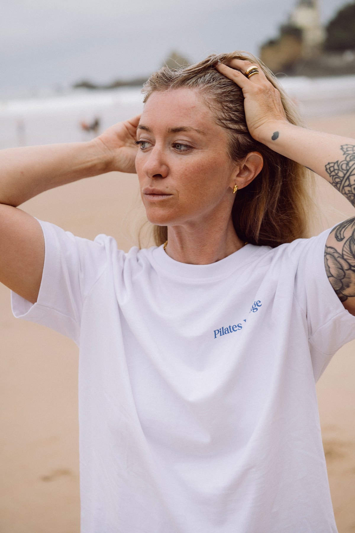 The PV T-shirt White with blue logo