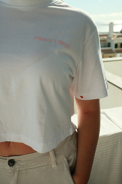 The PV White crop T-shirt TASTE OF ENDLESS SUMMER